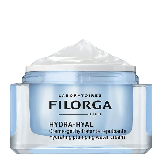 Filorga Hydra-Hyal Hydrating Plumping Water Cream - Face Gel-Cream For Combination To Oily Skin - With Hyaluronic Acids - Matyfying Cream-Gel Texture - 50ml