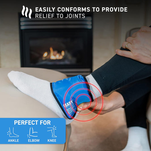 READY FIRST AID Reusable Gel Cold & Hot Packs for Back, Knee, Shoulder, Ankle, Arm, Leg, Hip Injuries – Decrease Swelling, Bruising, Inflammation (5" x 10" (2 Pack))