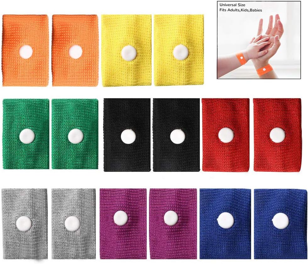 iwobi 8 对晕动病腕带,晕车缓解腕带,指压腕带,缓解恶心腕带,适用于海上、汽车、飞行、怀孕