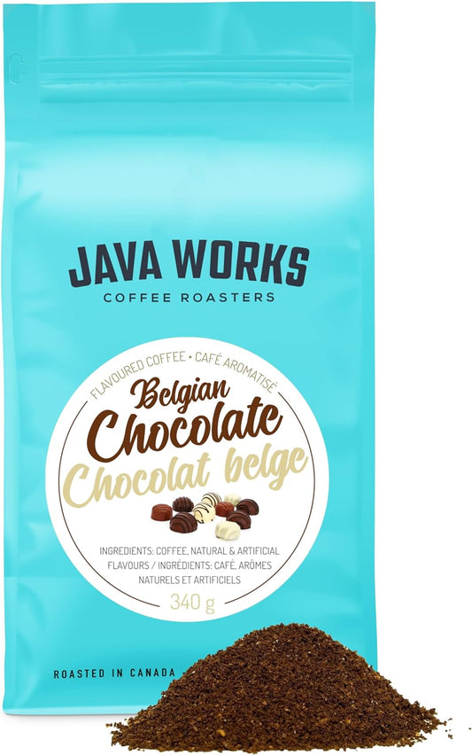 Java Works Coffee 比利时巧克力味咖啡 *研磨*,340 克