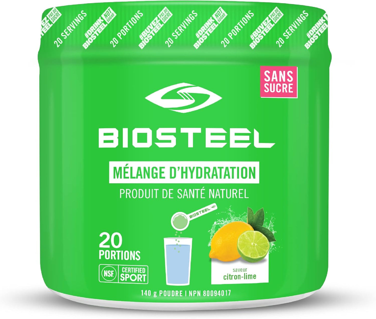 BioSteel 补水混合浆果+柠檬青柠套装(每套 20 份),零糖补水饮料混合物