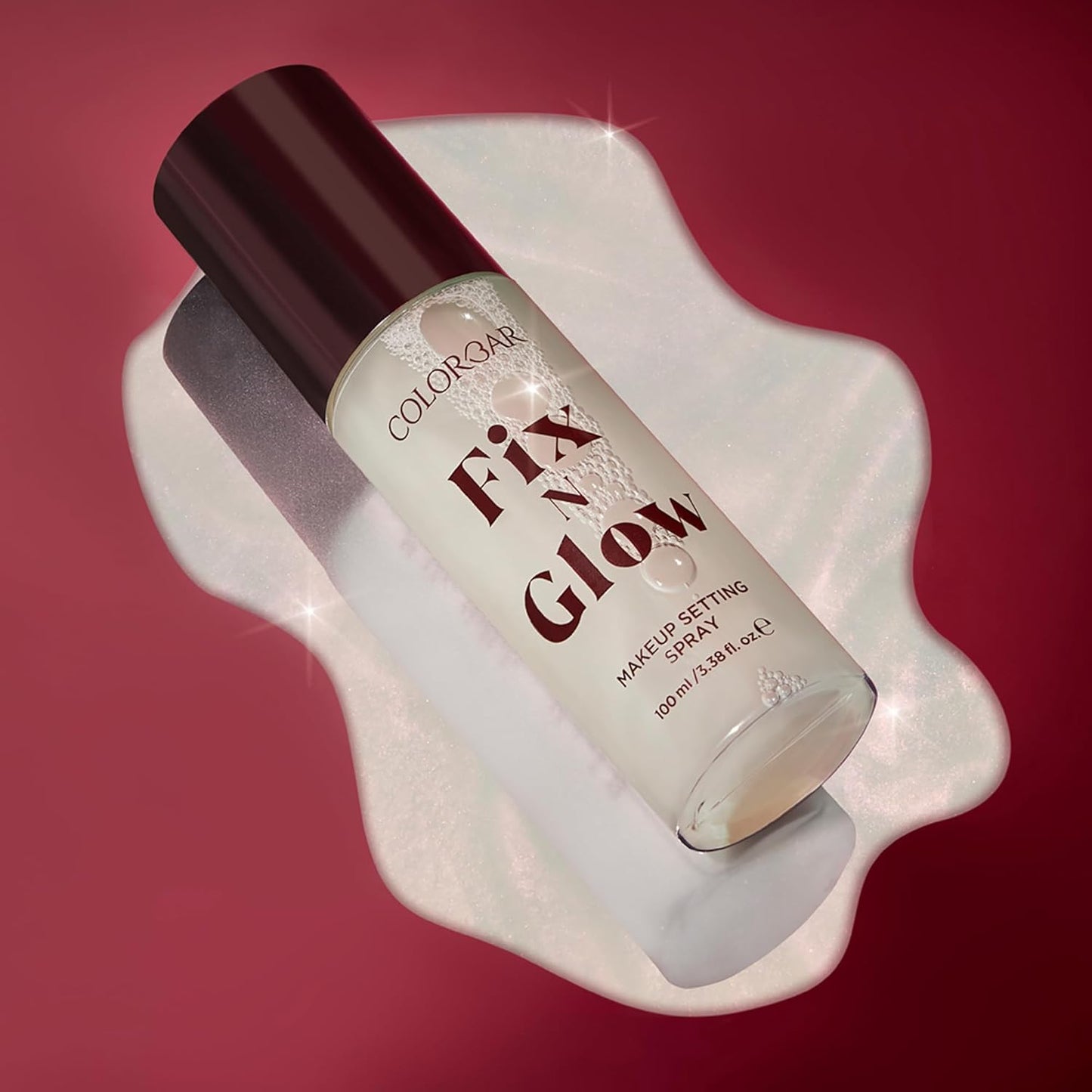 Colorbar Fix N Glow Spray - Makeup Setting Spray - Ultra Fine Mist Locks Makeup - Weightless Hydration and Pore-Blurring Finish - 100 ml