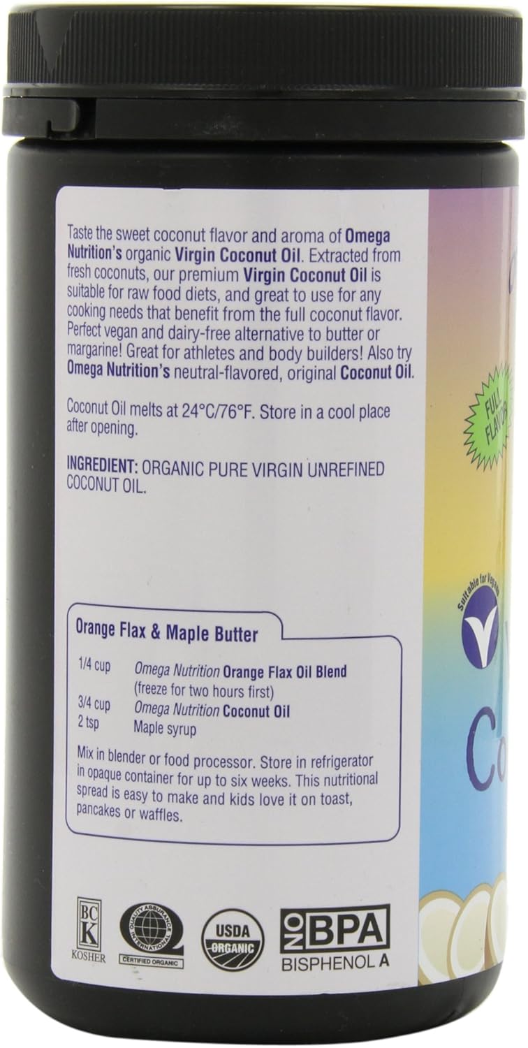 Omega Nutrition, Organic Virgin Coconut Oil, 908g (Pack of 1)