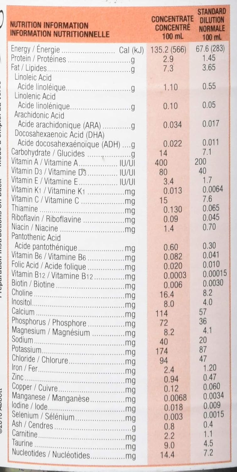 Similac Sensitive 乳糖敏感婴儿配方奶粉,浓缩液,12 x 385 毫升,0+ 个月,橙味,385 毫升(12 包)