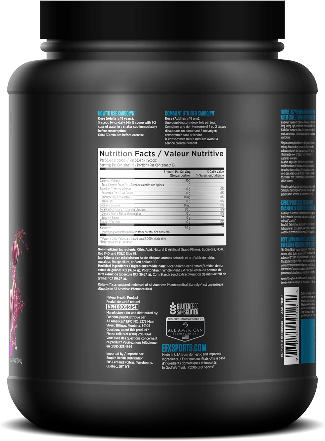 EFX Sports Karbolyn, Grape, 2.2-Pound