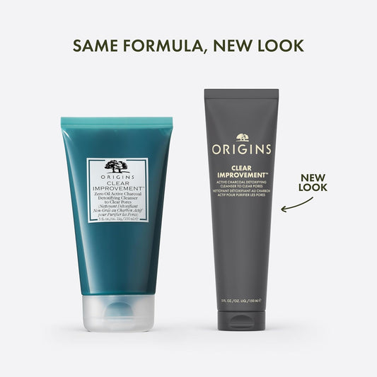 Origins Clear Improvement Detoxifying Cleanser to Clear Pores | Visibly Minimizes Pores | With Bamboo Charcoal & Salicylic Acid, 150 ml