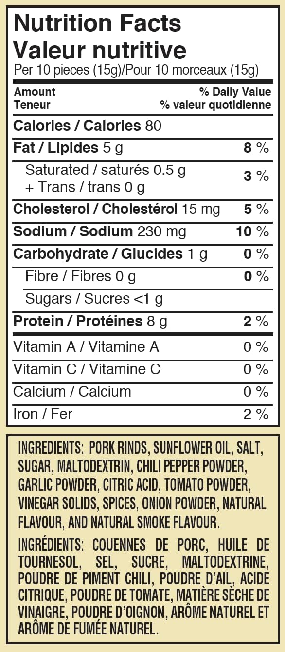 韓國泡菜烤豬皮 | 南方食譜 小批量 | 生酮友好,無麩質,低碳水化合物 | 每份含 7 克膠原蛋白 | 高蛋白 | 85 克/袋