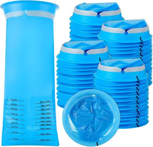 YAYODS 100 包呕吐袋一次性呕吐袋,1000 毫升呕吐袋一次性呕吐袋,适用于晕车、汽车、儿童、孕妇、旅行