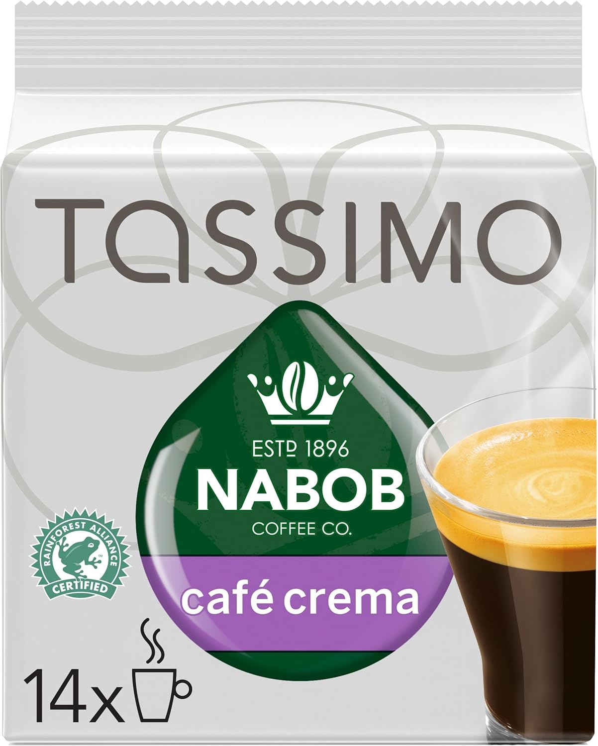 Tassimo Nabob 濃縮咖啡單份 T 盤,110 克(5 盒,每盒 14 塊)和 Nabob Café Crema 咖啡單份 T 盤,110 克