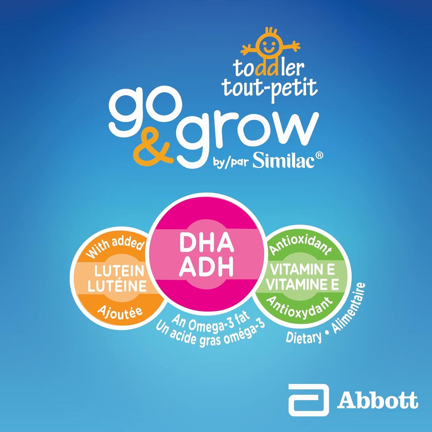 Similac Go & Grow Step 3 Toddler Drink with 2'-FL. Immune Support Innovation: 2'-FL, Powder, 12-36 Months, Vanilla Flavour, 850 grams