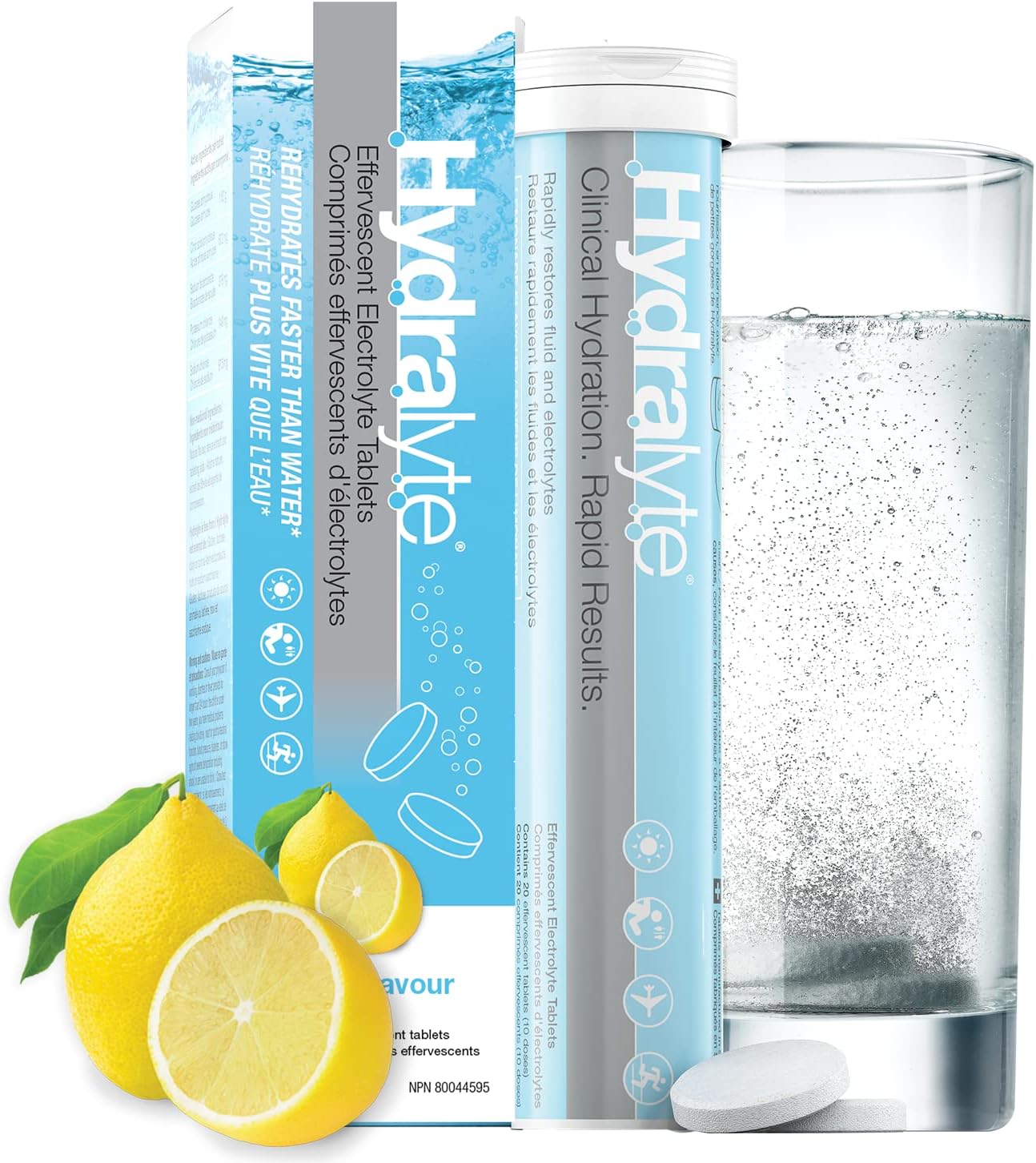 Hydralyte 泡騰電解質片 - 橙口味 20 片 & 泡騰電解質片 - 檸檬水口味 20 片