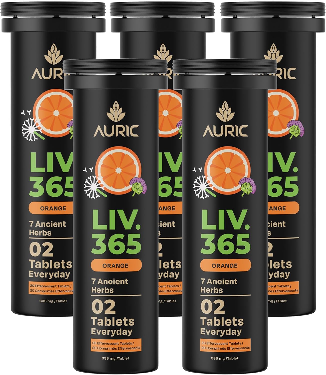 Auric 草本护肝补充剂 | 奶蓟草(水飞蓟素)、姜黄、大蒜、生姜,有益于肝脏健康 | 先进的排毒清洁配方,有效促进肝脏健康 | 100 片