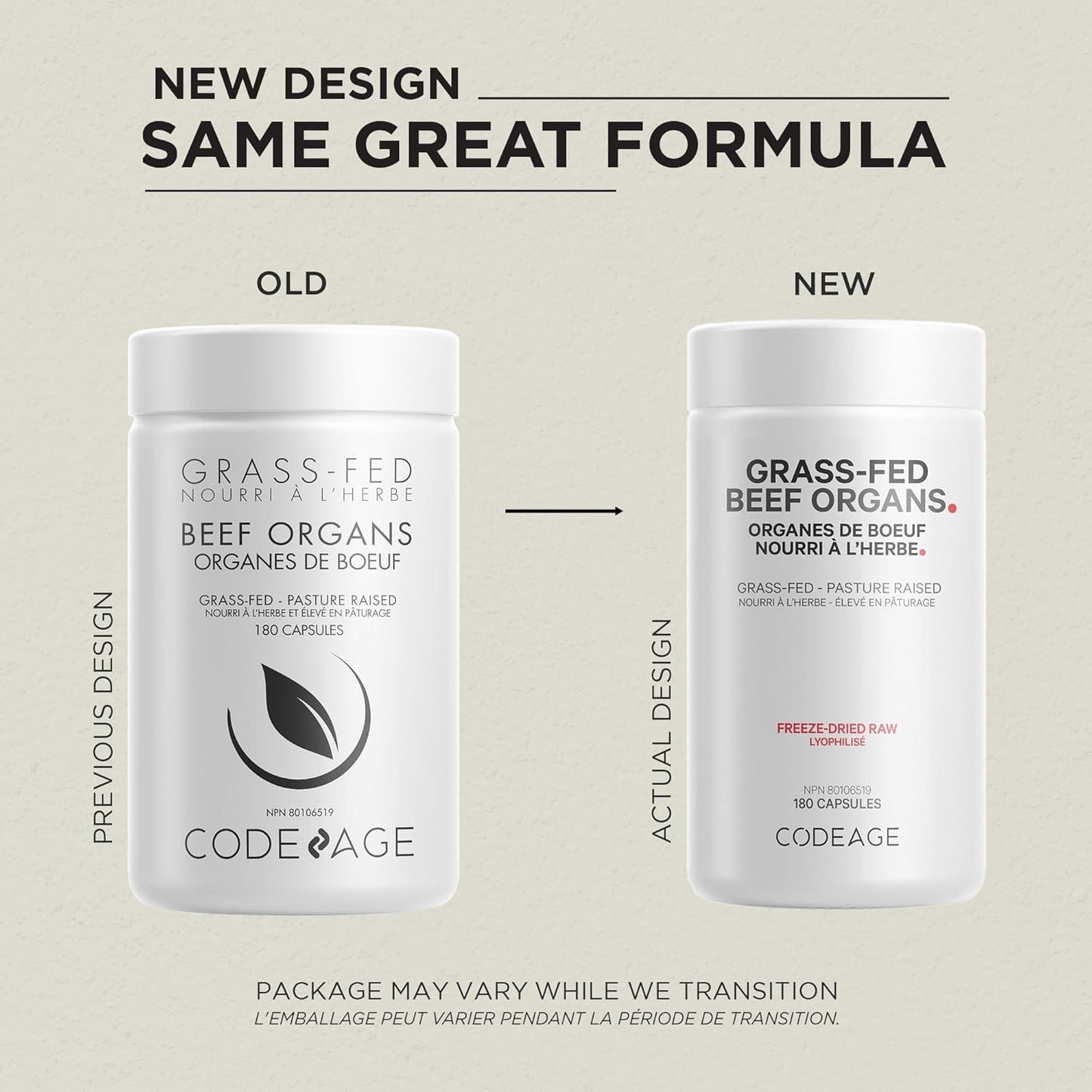 Codeage Grass Fed Beef Organs Supplement – Glandular Supplements - Freeze Dried, Non-Defatted, Desiccated Liver, Heart, Kidney, Pancreas & Spleen Bovine Pills – Beef Vitamins - Non-GMO -180 Capsules
