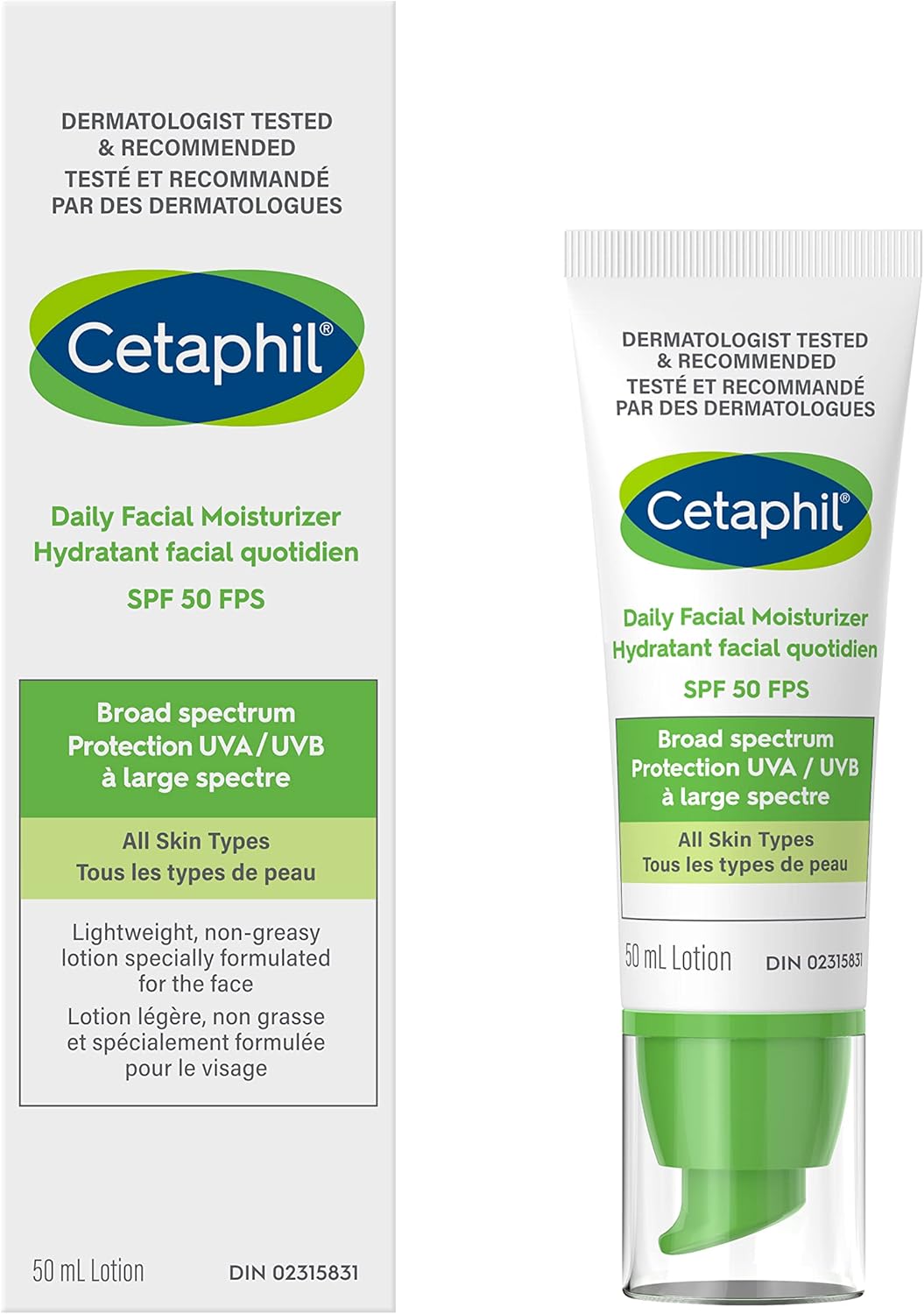 Cetaphil Daily Advance Lotion, 473ml | Ultra Hydrating Body Lotion & Daily Facial Moisturizer SPF 50 - For Sensitive Skin - Oil Free and Non Greasy