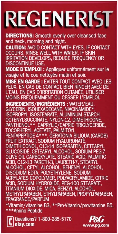 Olay Regenerist Niacinamide Face Moisturizer 50 mL + Olay Regenerist Micro-Sculpting Cream, Travel Size 15 mL, 65 mL Total