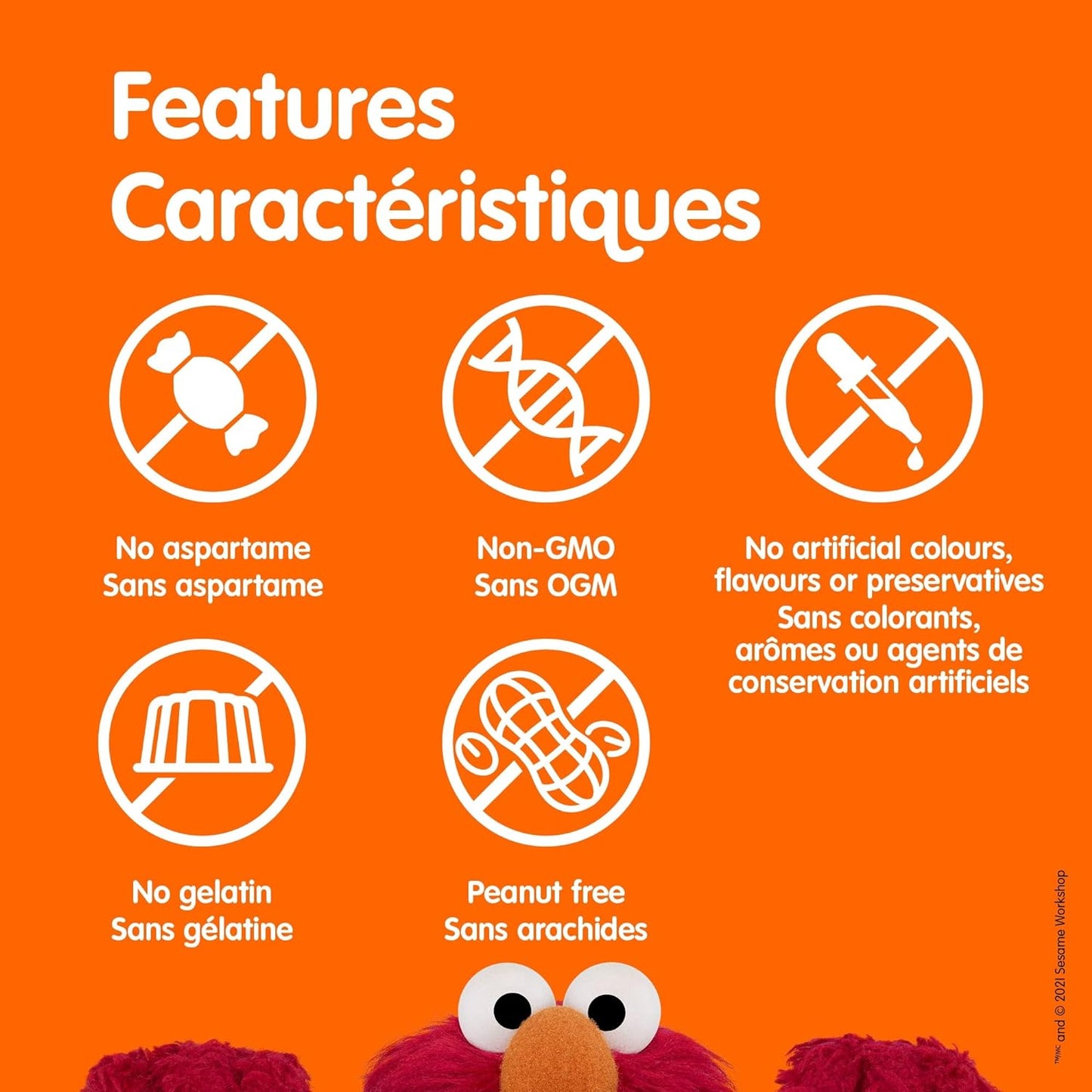 韦伯天然芝麻街超级维生素 C 儿童软糖,180 粒软糖,每粒含 125 毫克维生素 C,适合 3 岁及以上儿童