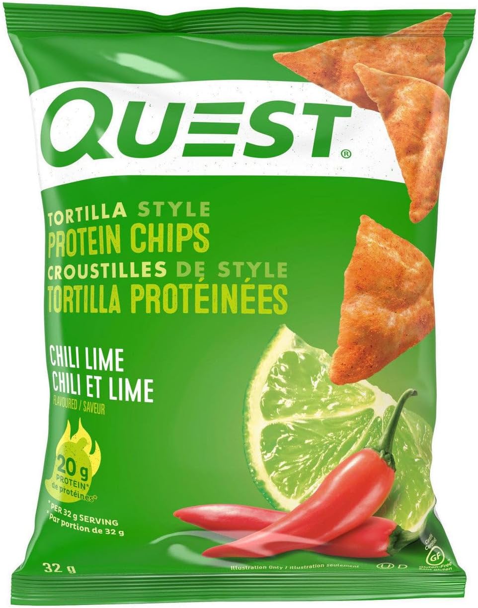 Quest Nutrition 玉米饼风味蛋白片,辣椒青柠味,32 克(1 包)