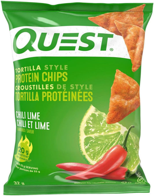 Quest Nutrition Tortilla Style Protein Chips, Chili Lime, 32 Grams (Pack of 1)