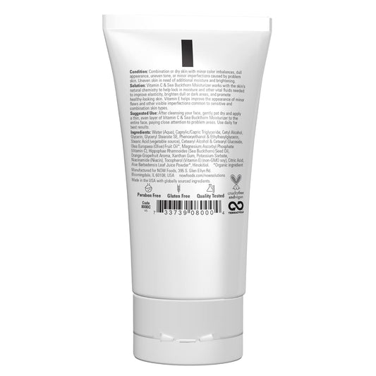 NOW Solutions Vitamin C and Sea Buckthorn Moisturizer, 59mL