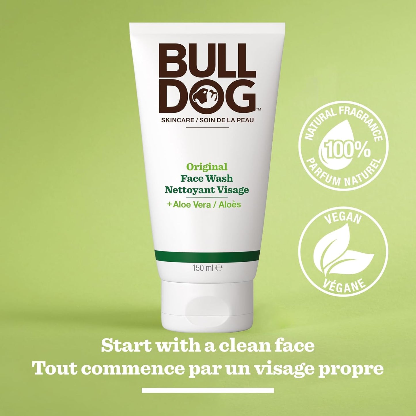 Bulldog Skincare Original Face Wash and Cleanser for Men, 150 mL