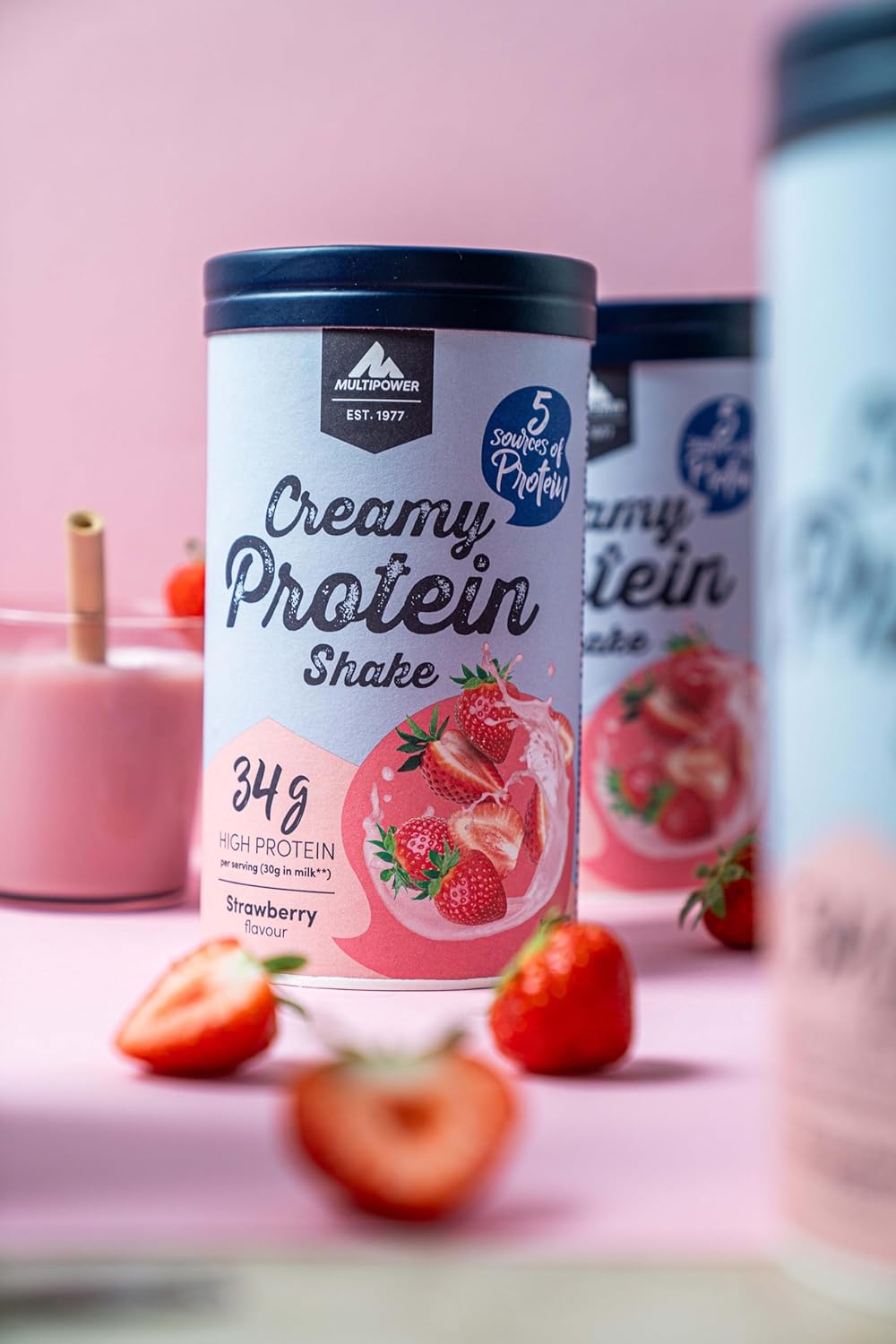 Multipower 奶油蛋白粉 - 草莓味 - 420克