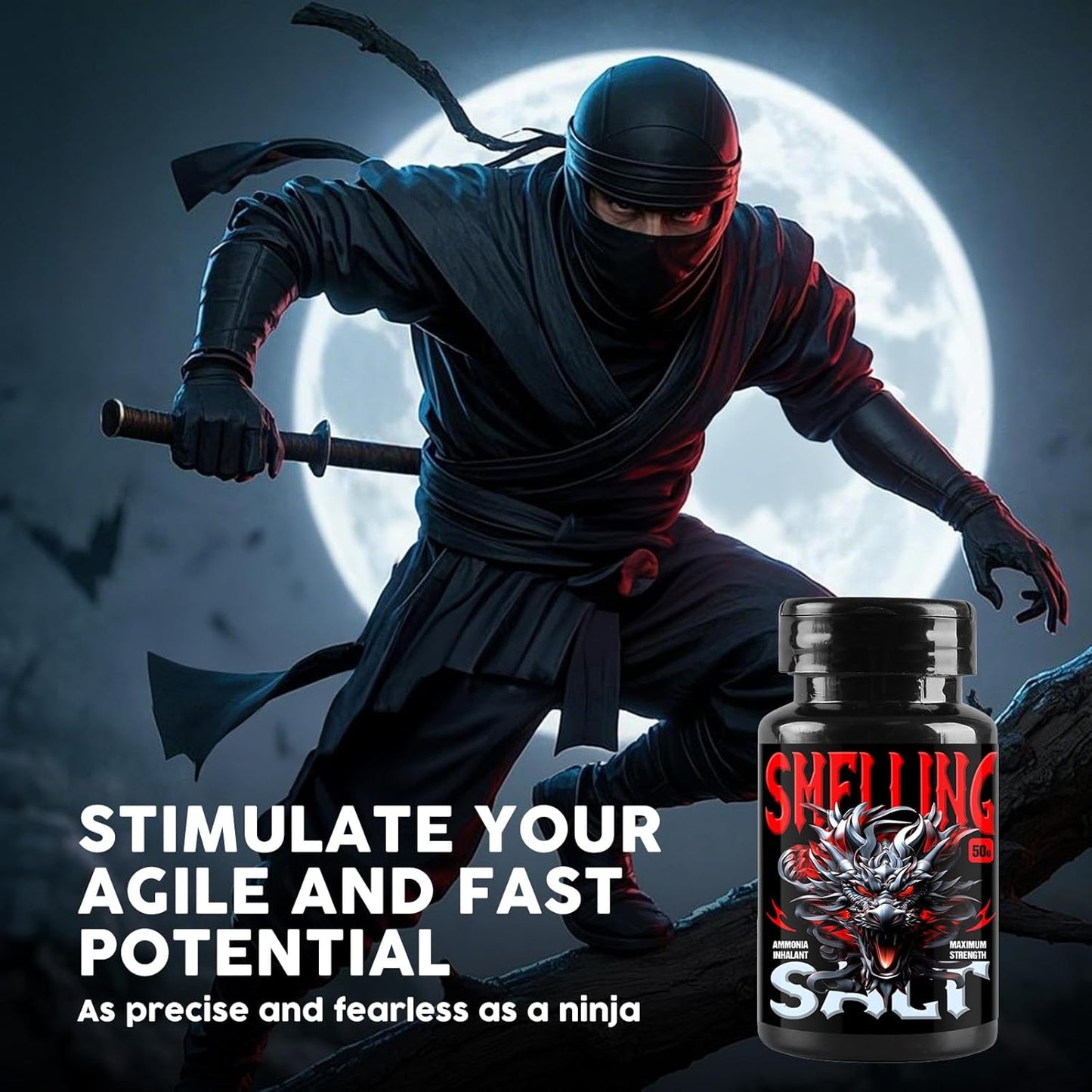 Smelling Salts, Portable Ammonia Smelling Salts for Athletes, Elevated Performance, Improved Concentration, Safe and Gentle