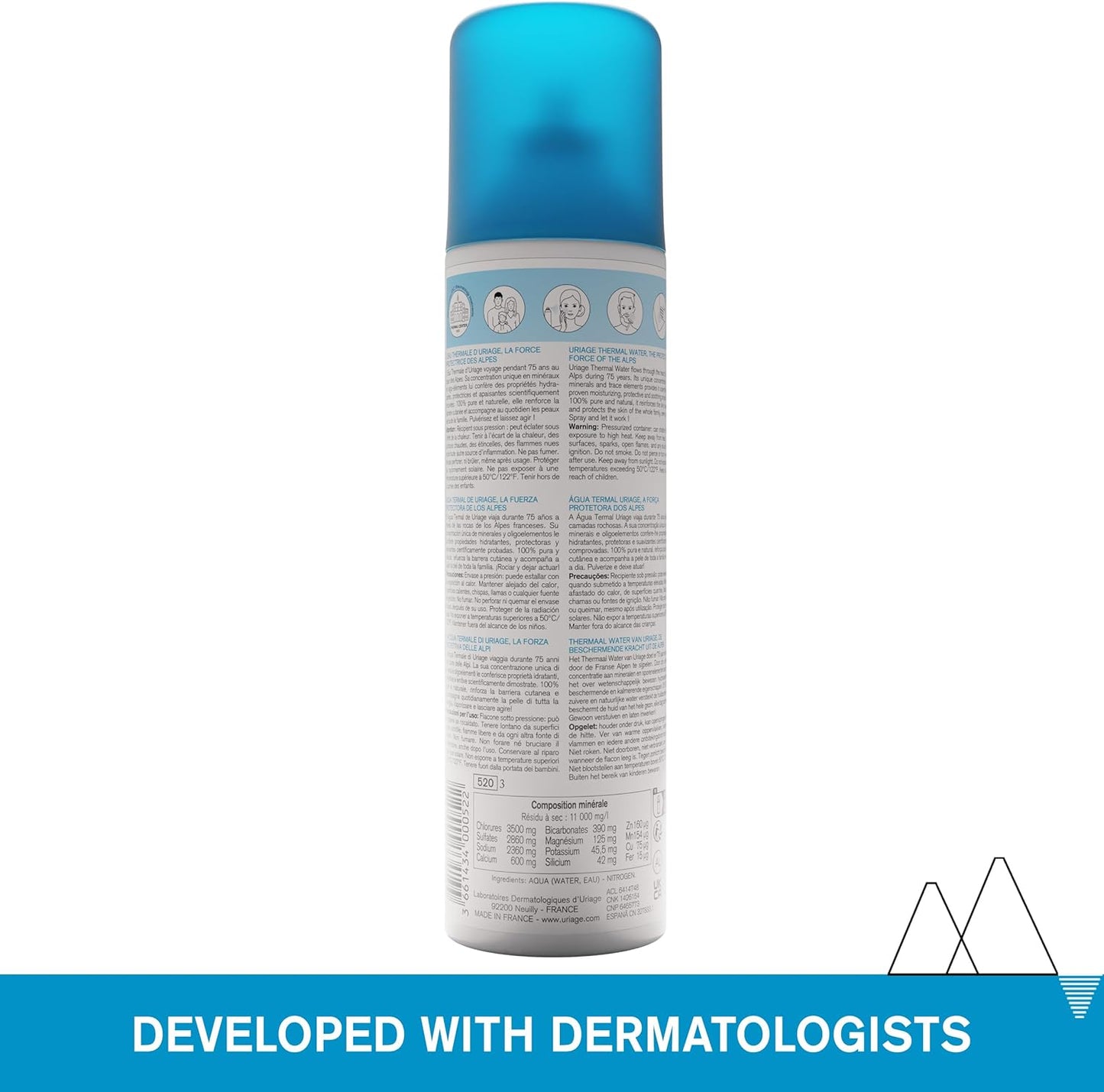 Uriage - Thermal Water Spray - Hydrating, Soothing and Protective Spray for Babies, Children and Adults - Face Mist - 100% Natural Formulation - 300ml