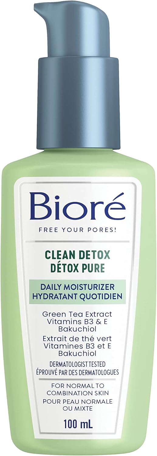 Biore Clean Detox Moisturizer, for Normal to Combination Skin, 100mL