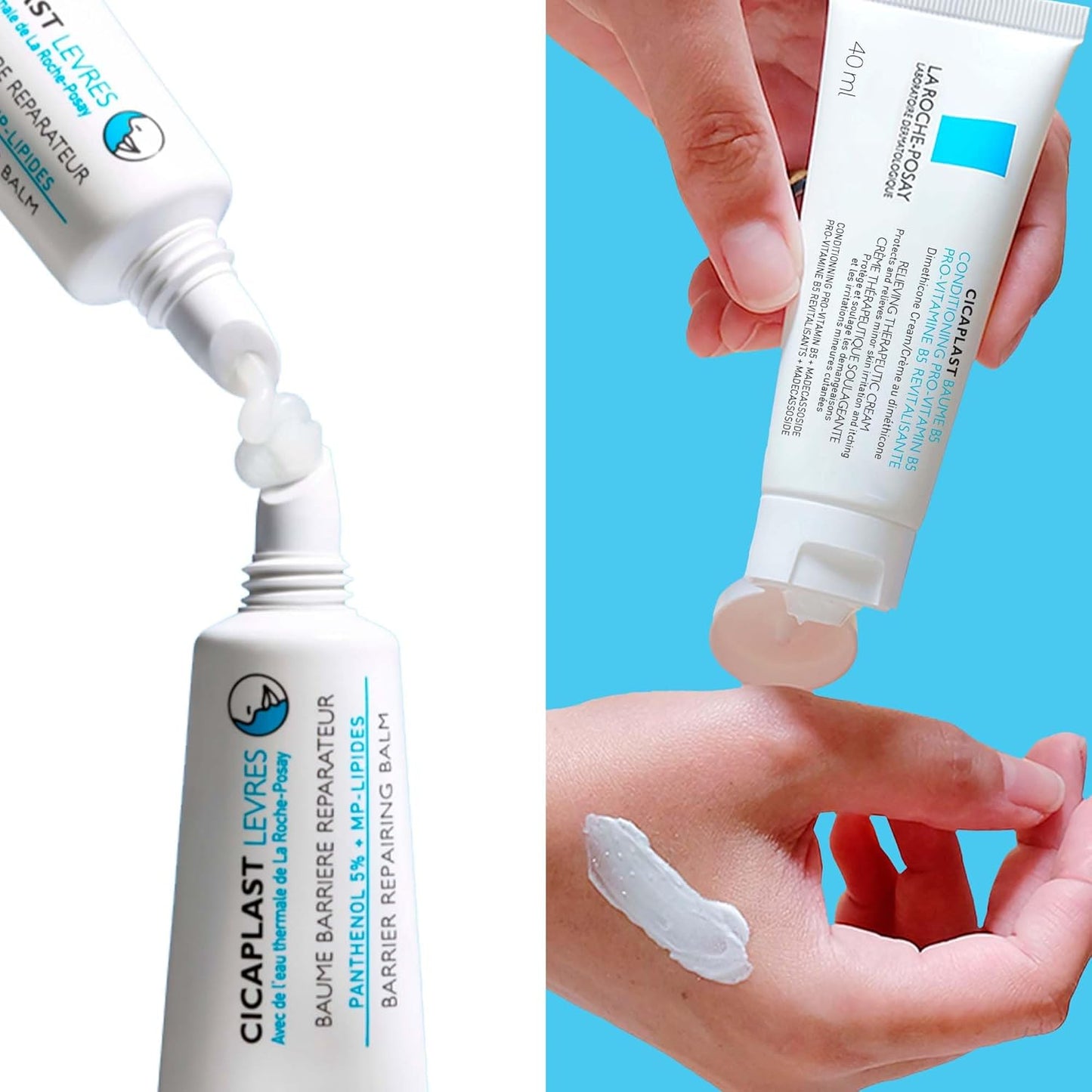 理膚泉 Cicaplast Baume B5 乾性肌膚修復多用途潤唇膏,含潤唇膏套裝,適用於嬰兒、兒童、青少年和成人。適用於敏感肌膚,無香型