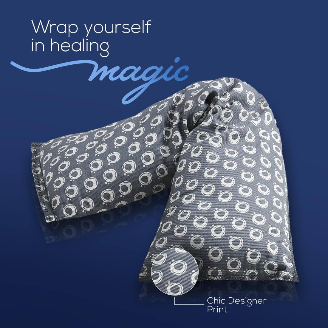 原廠魔法袋簽名版延長敷料,冷熱療法,緩解頸部和下背部疼痛,無線冷熱敷,46 x 13.5 公分(18.1 英吋 X 5.3 英吋)