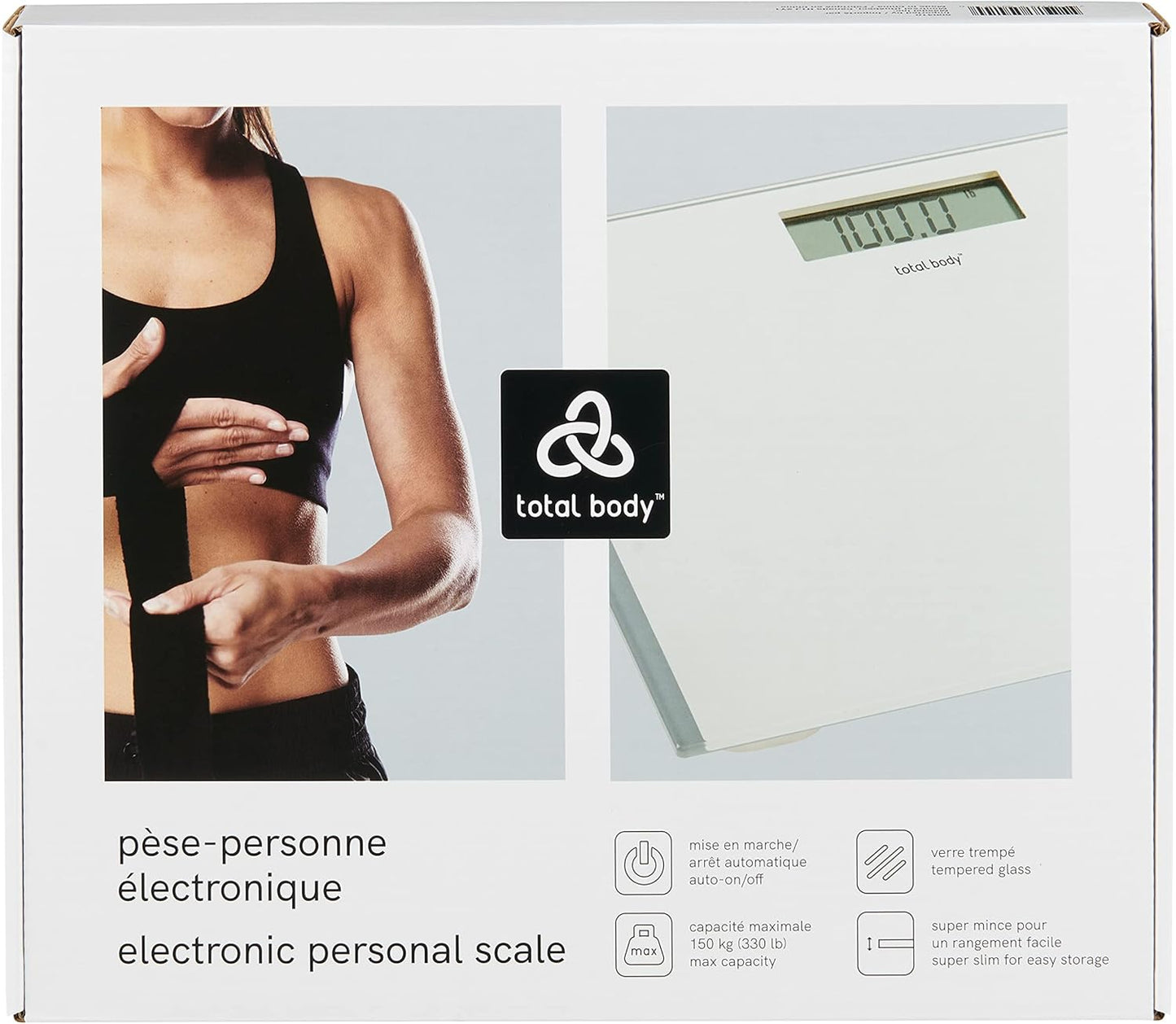 Total Body Ultra Slim Electronic Scale - Precision Design, Accurate Weight Tracking, LCD Display, Auto-On/Off, 150 kg Capacity, Sleek Modern Health Monitoring