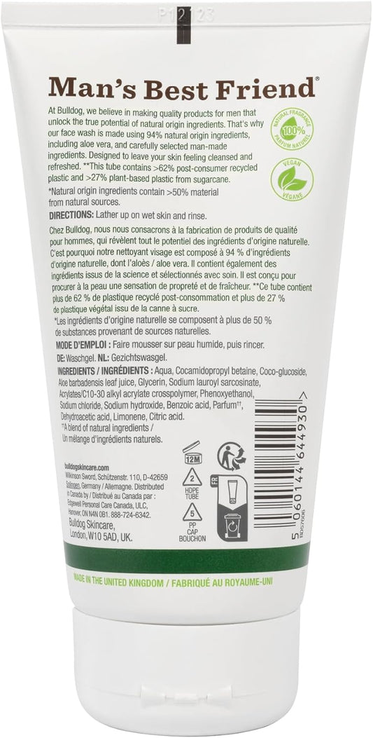 Bulldog Skincare 男士原装洗面奶和洁面乳,150 毫升