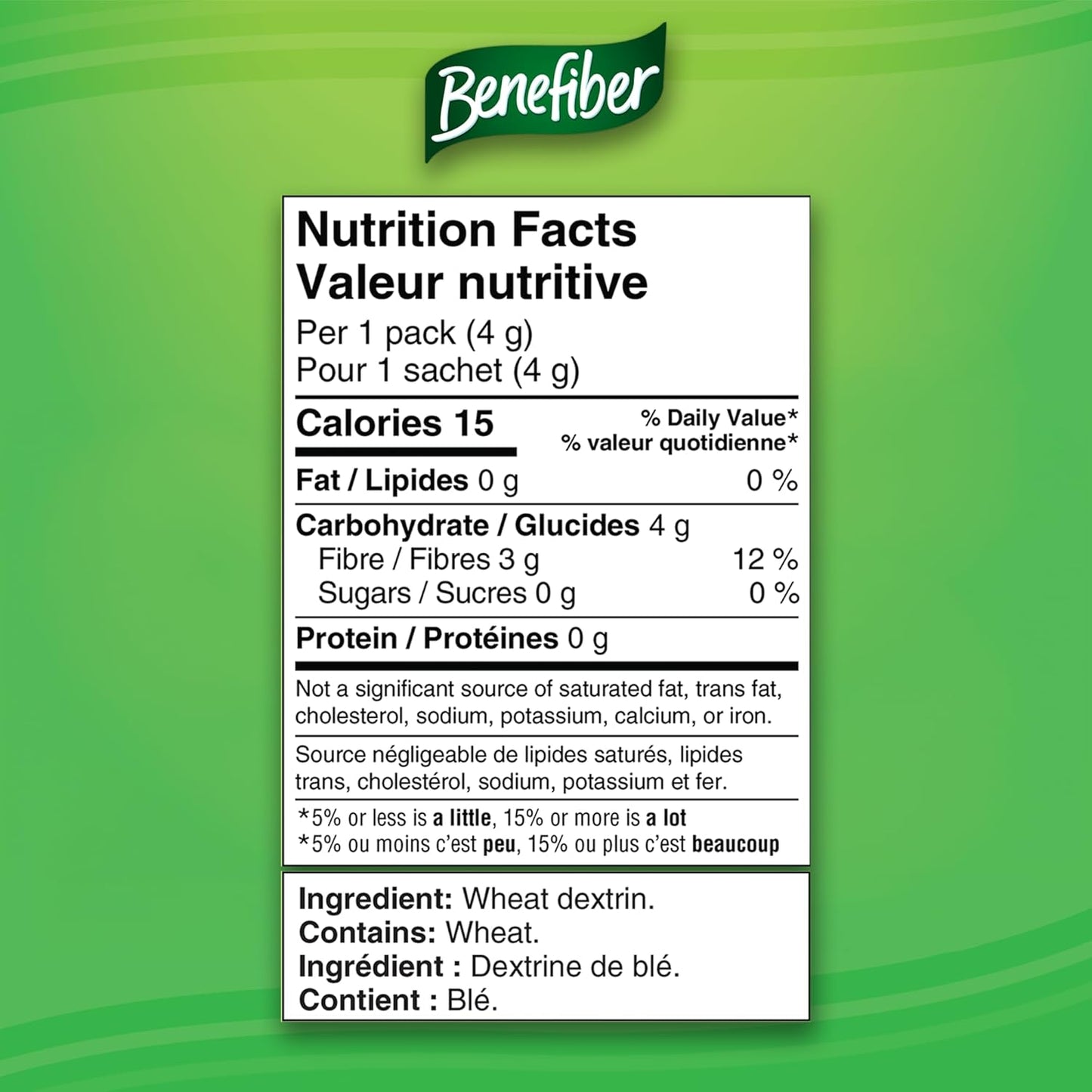 Benefiber On The Go Prebiotic Dietary Fibre Powder, Unflavoured, Stick Packs, Sugar-Free - (28 x 4 g Stick Packs)