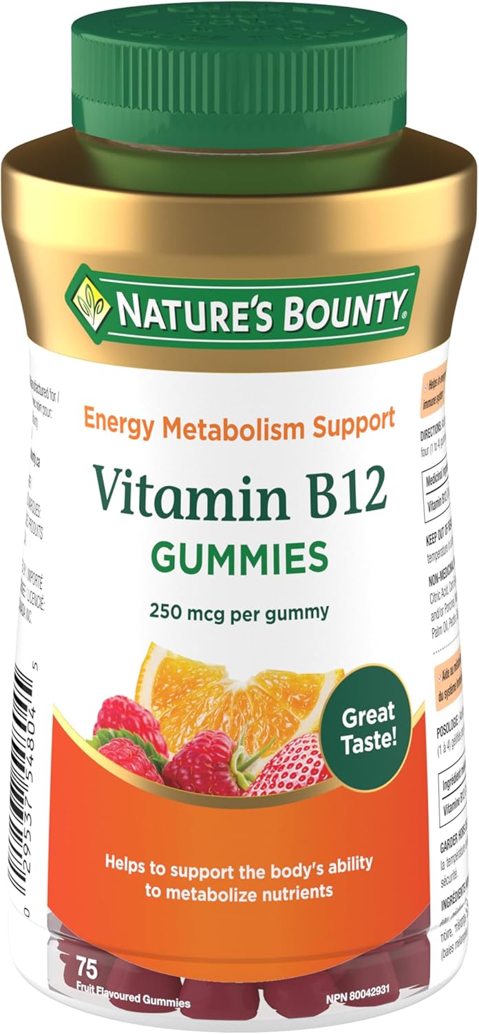 自然之寶維生素 B12,維持身體健康的因素,幫助形成紅血球,增強免疫系統,混合漿果、橙子和覆盆子等多種口味,150 克