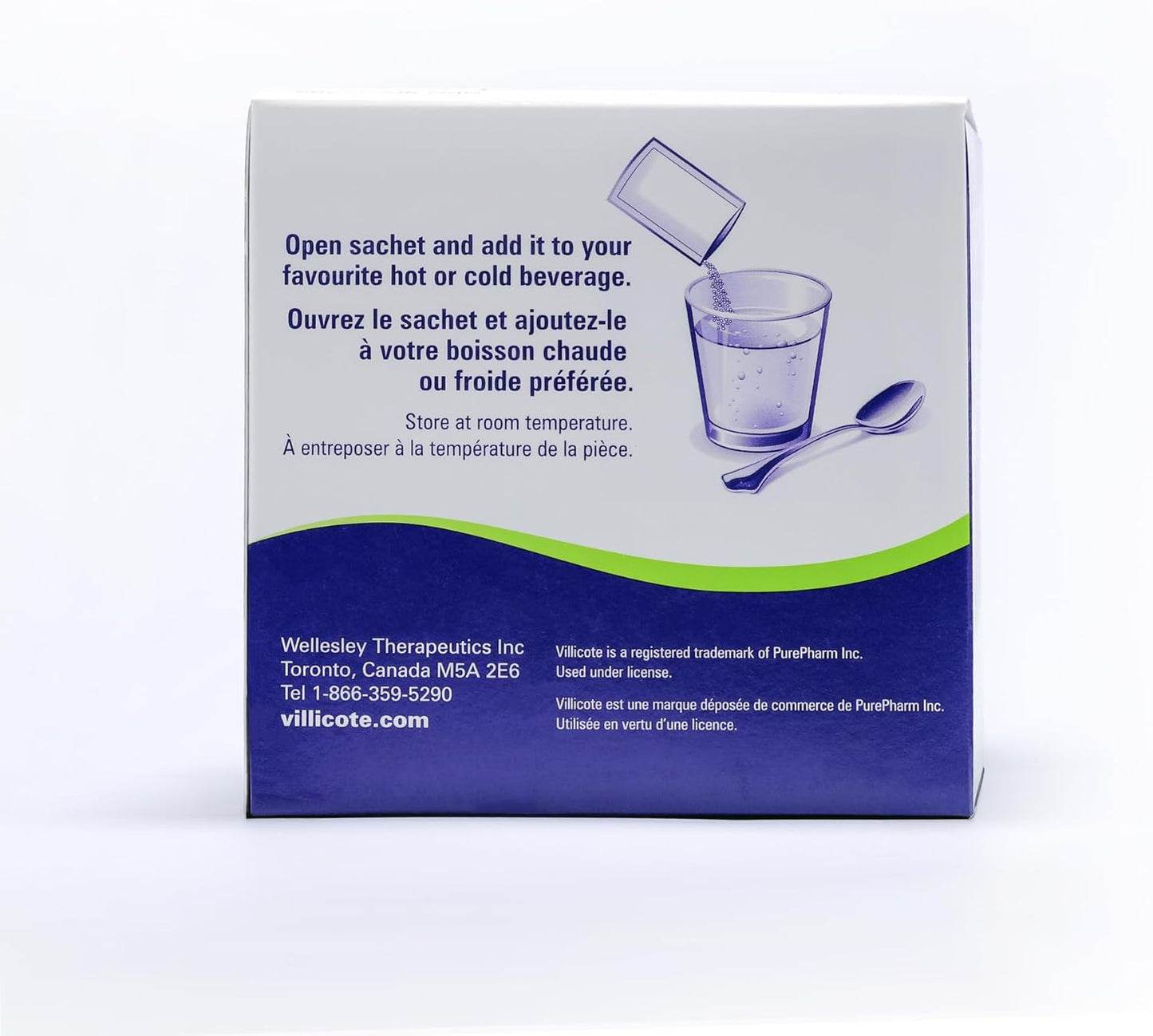 Wellesley Therapeutics Villicote, Restores Gut Integrity, Digestive Comfort, Soothes Abdominal Discomfort, Non-GMO, Gluten-Free, Dairy-Free, 120g, 60 sachets