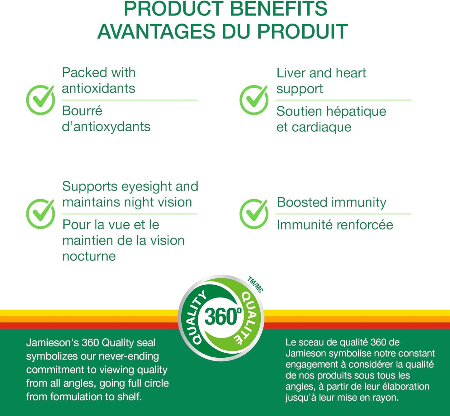 Jamieson 100% 复合维生素,适合 50 岁以上成人,含番茄红素、叶黄素和更多钙。支持免疫力、能量、整体健康、眼部护理和骨骼健康,无麸质,每日一片,115 粒胶囊
