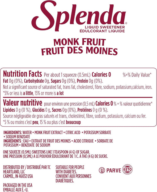 Splenda No Calorie Tabletop Monk Liquid Sweetener 100ml