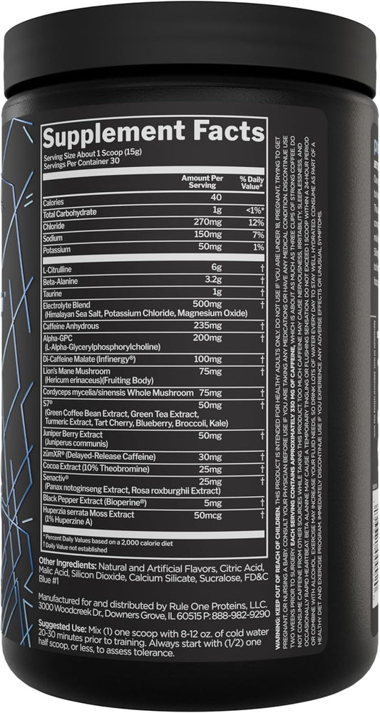 Rule 1 PreLIFT 30 serv Blue Raspberry - 450 g