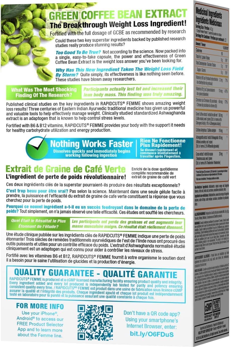 FEMME FIT RapidCuts Femme Crystals - 全天然三階段減脂系統 - 橘橘色 - 22 粒 (665553200736)