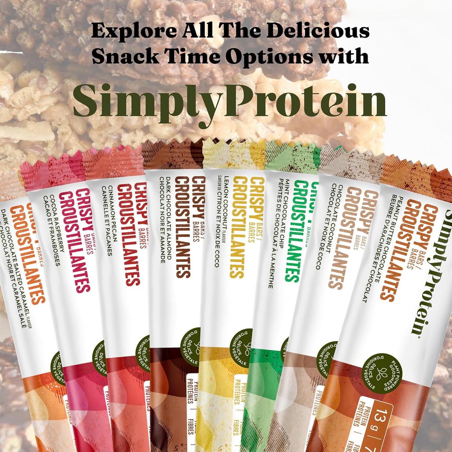 Simply Protein Best Sellers Variety Pack Protein Bars, Gluten Free, Vegan, High Protein Snacks, 15 Count