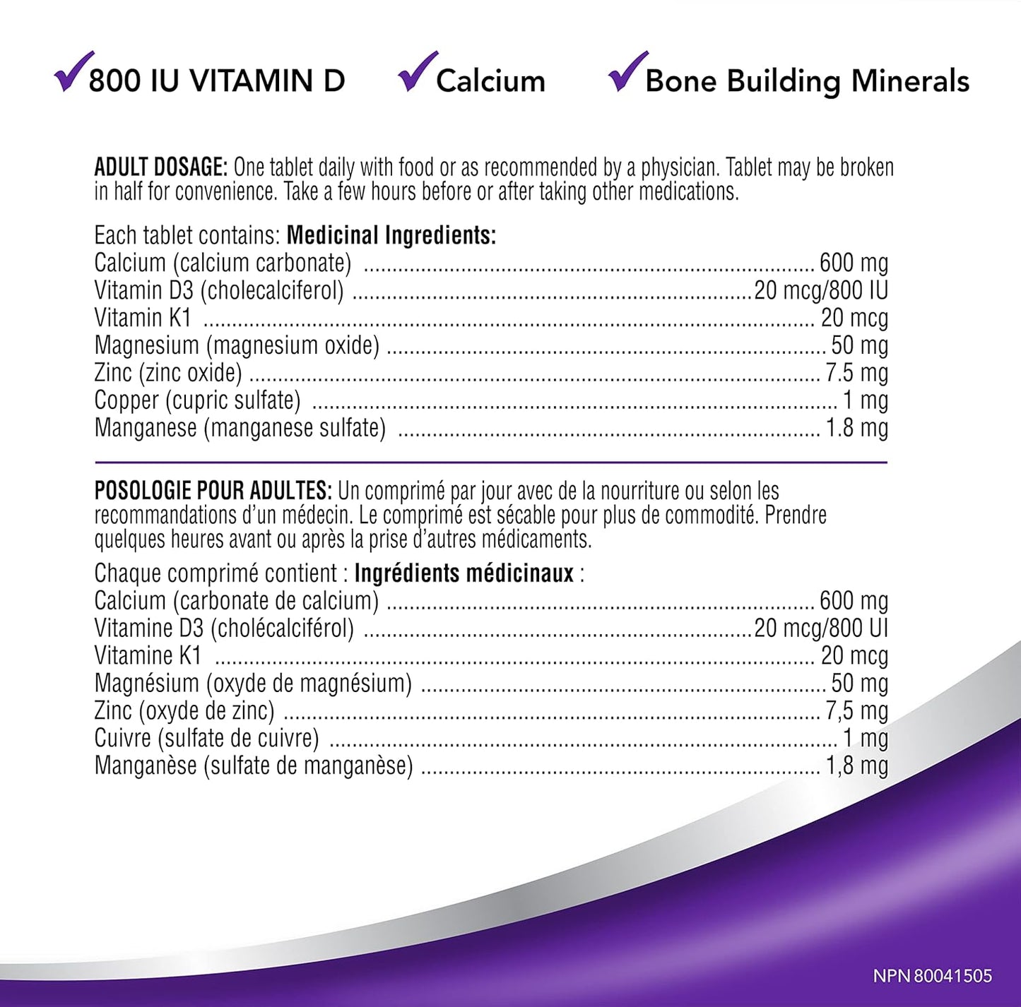 Caltrate Plus Vitamin D3 and Calcium Supplement, 600 mg Tablet, 60 Count