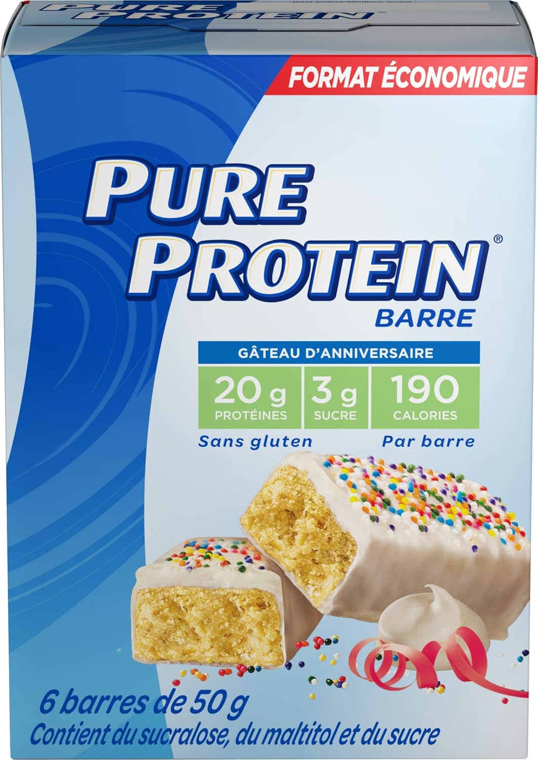 Pure Protein Bars - Nutritious Gluten Free Protein Bars (Chocolate Peanut Caramel + Birthday Cake) (Pack of 12)
