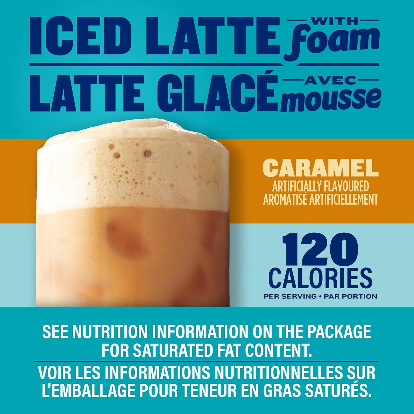 麦斯威尔 165 克冰焦糖拿铁加泡沫速溶咖啡饮料粉,6 支装