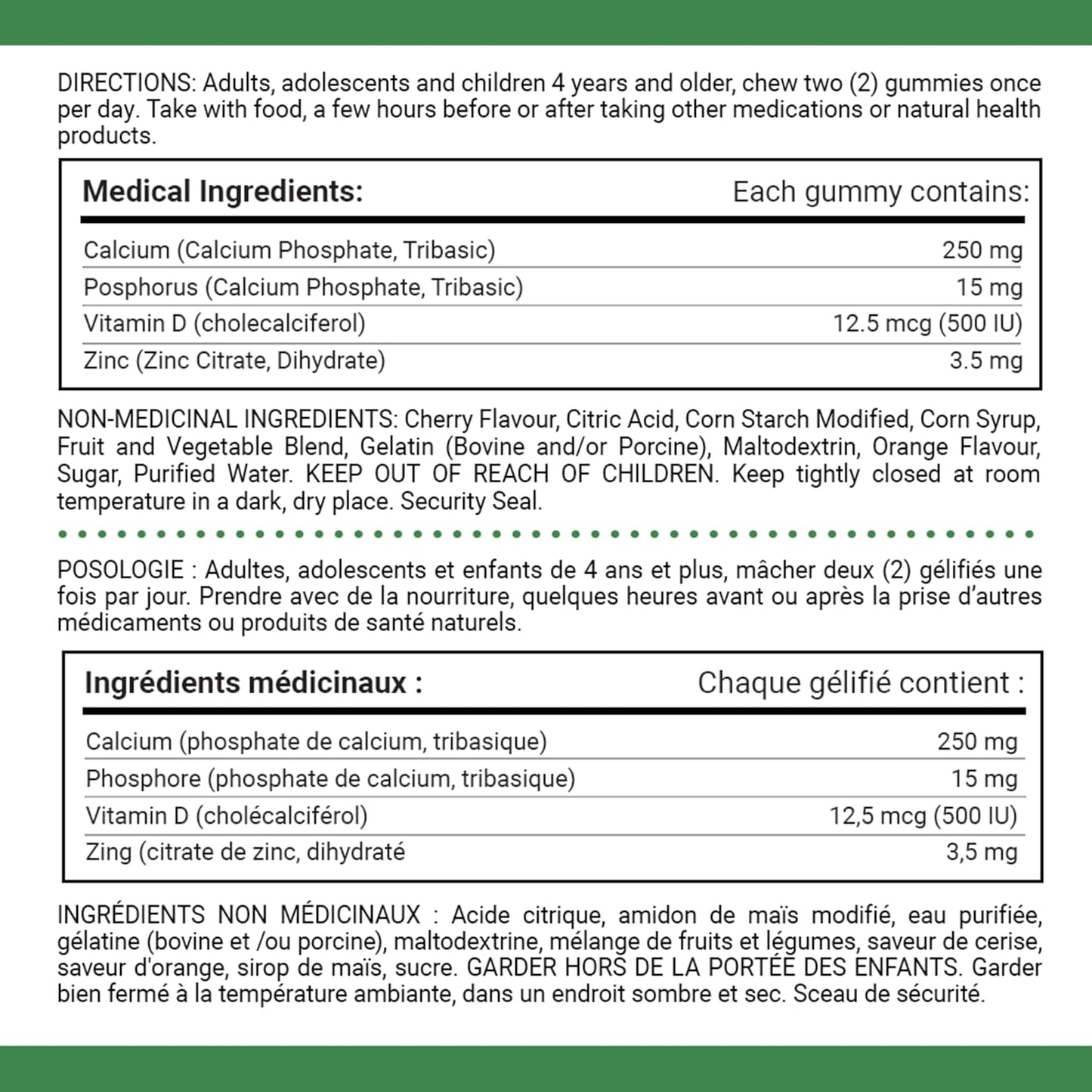 NATURE'S BOUNTY Calcium With D3 & Zinc, Helps Absorption Of Calcium & Phosphorus, May Help to Reduce Osteoporosis Risk, Aids Development Of Bones & Teeth, Helps to Support Immune Function, Gummies, 300 g