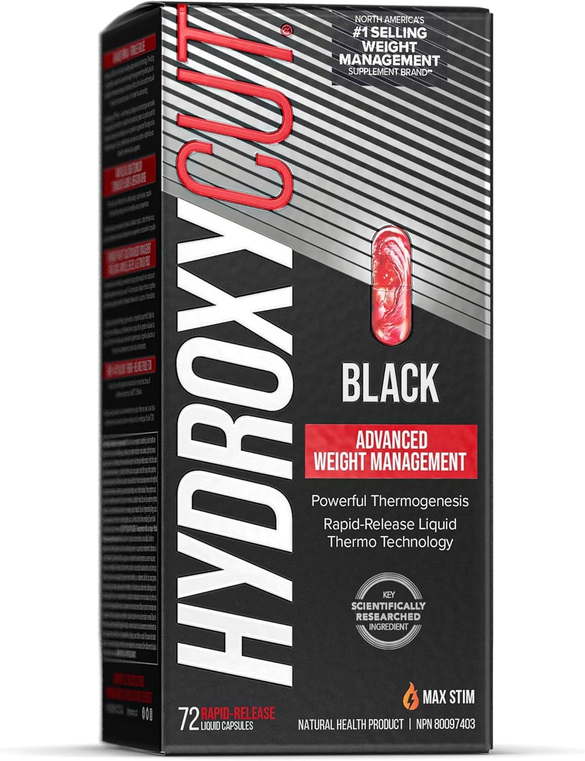 Hydroxycut 男女通用减肥药,Hydroxycut Black,减肥补充剂,减肥能量丸,减肥新陈代谢促进剂,减肥能量补充剂,72 粒