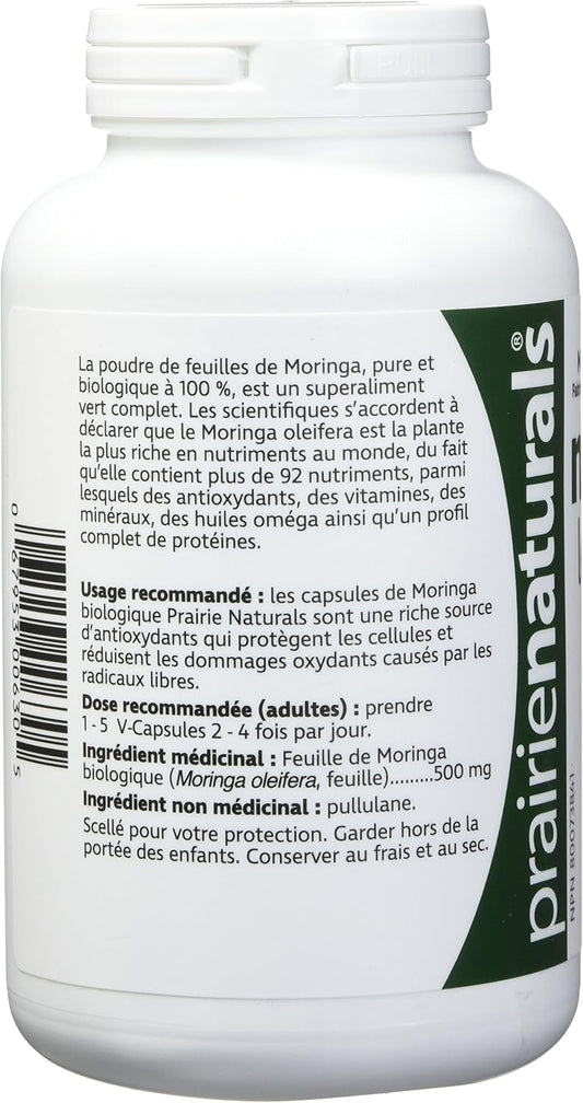 Prairie Naturals Organic Moringa Leaf VCaps - 180 Count