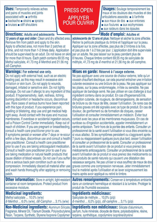 Salonpas Pain Relieving Patch, 60 count