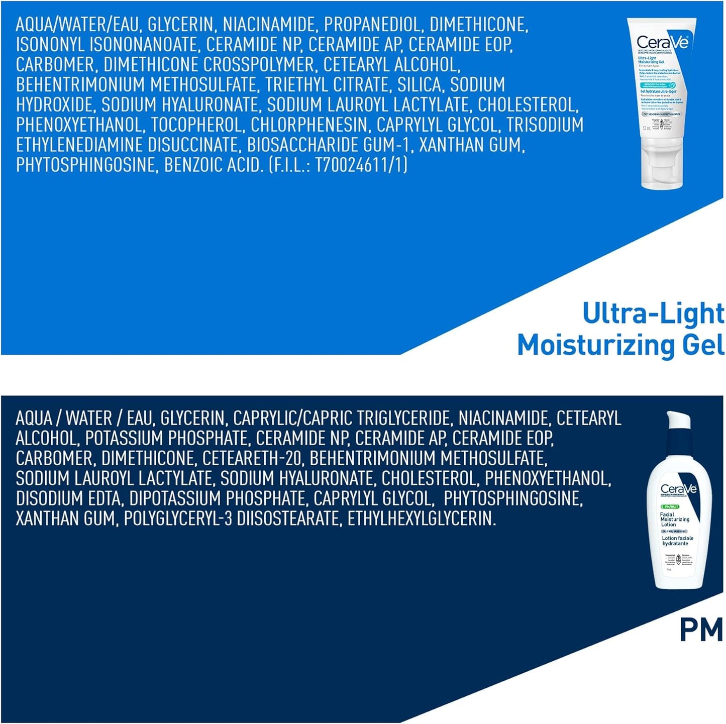 套装:超轻保湿凝胶和晚间保湿乳液