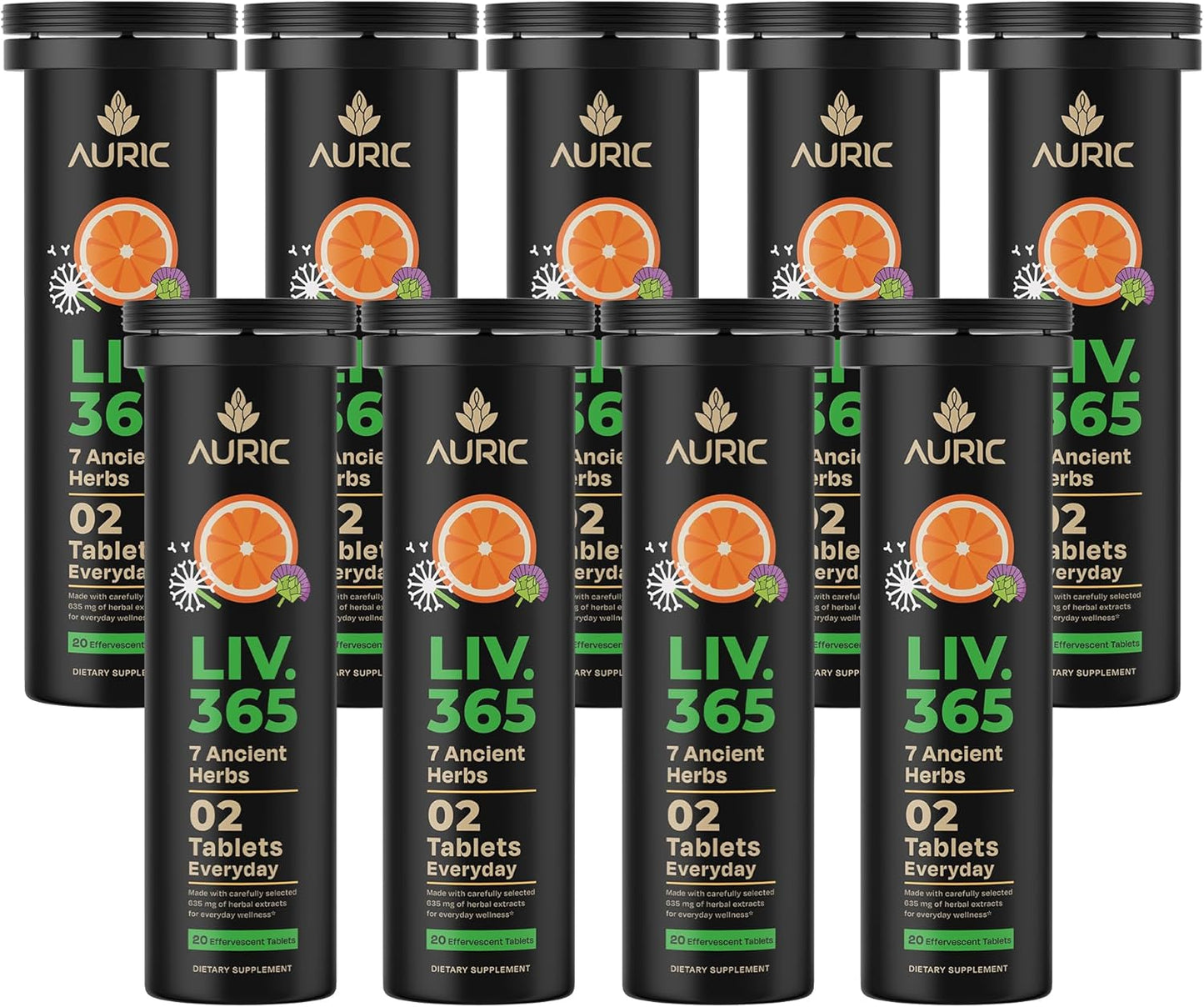 Auric 草本护肝补充剂 | 奶蓟草(水飞蓟素)、姜黄、大蒜、生姜,有益于肝脏健康 | 先进的排毒清洁配方,有效促进肝脏健康 | 180 片