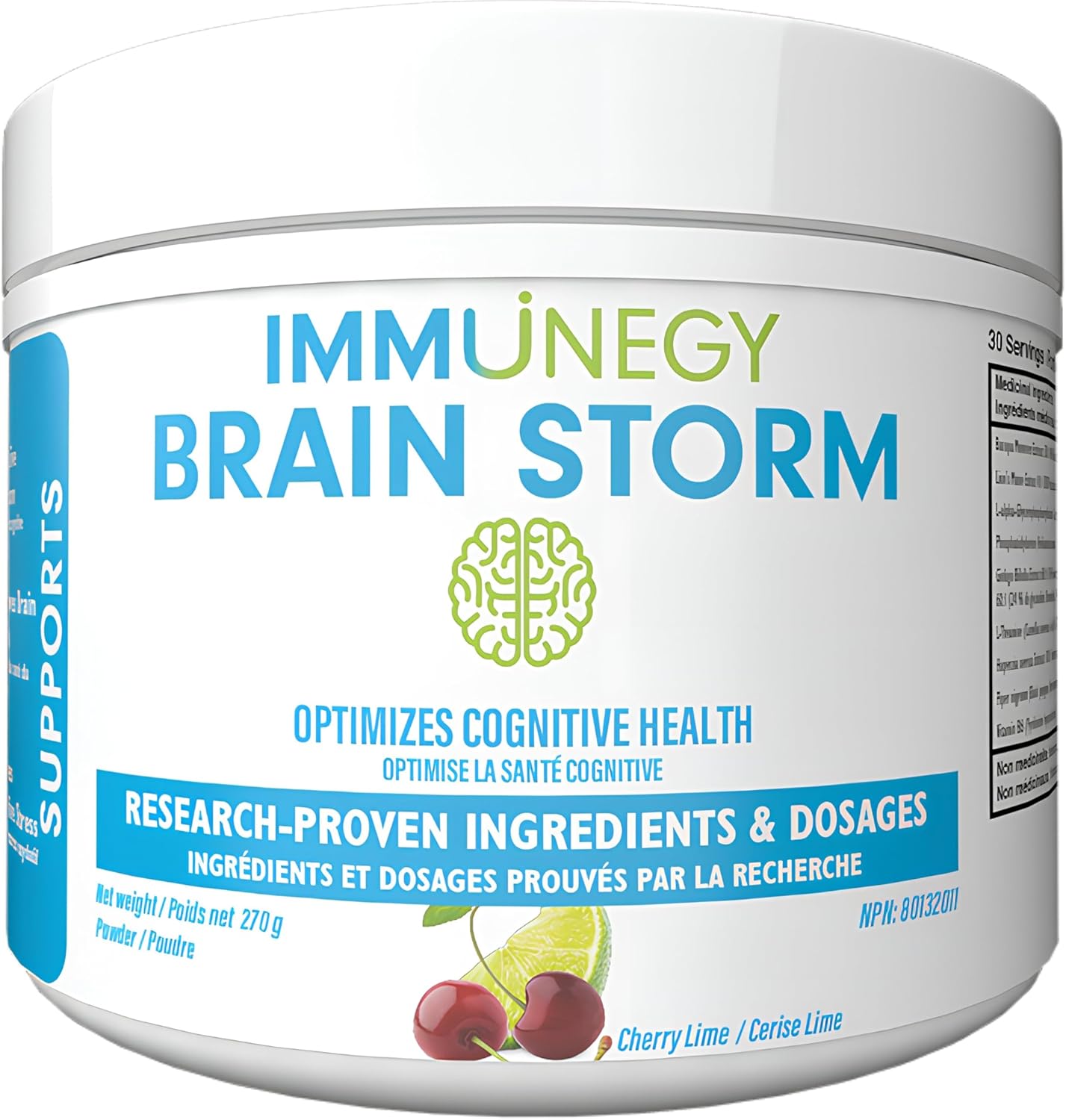 Brain Storm, Alleviates Stress, Boost Memory, Mental Clarity, Cherry Lime, 30 servings